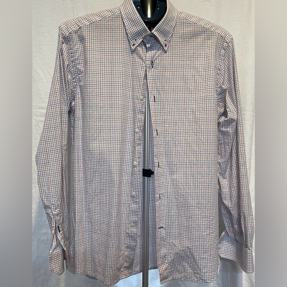 Franceschini Men’s Long Sleeve Button Down Multi-Color Plaid Pre-Owned